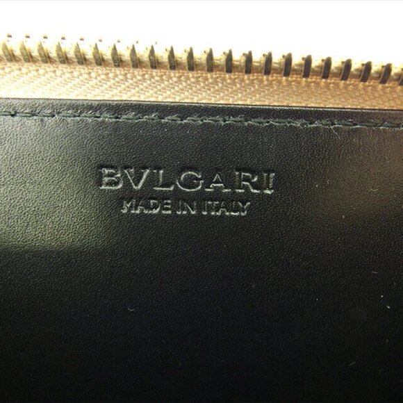 BVLGARI Coin Case Enamel Leather Authentic USED - Picture 8 of 9